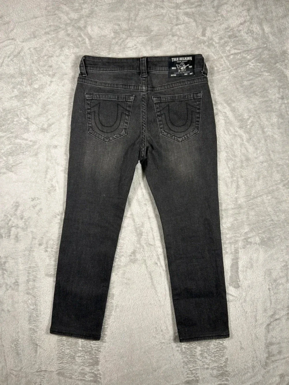 true religion black jeans size 32 straight leg